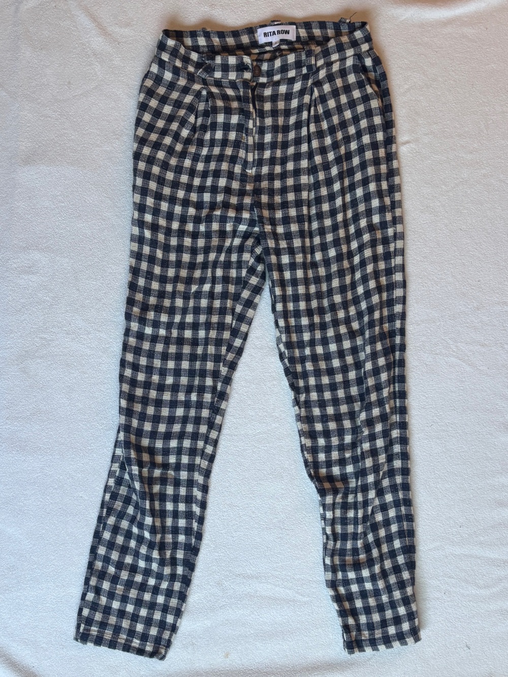 Rita Row Bonj Navy and White Gingham Trousers